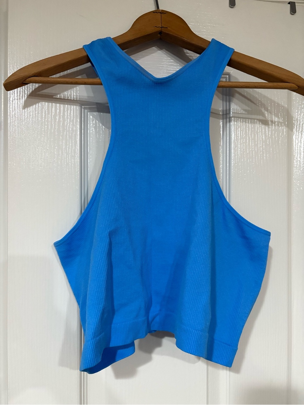 wild fable Electric Blue Ribbed Racerback Crop Tank
